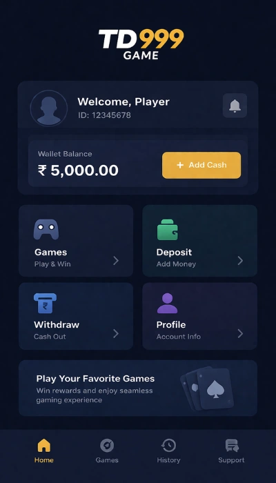 TD999 Game dashboard image