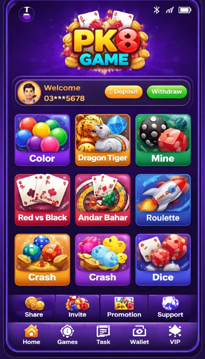 PK8 Game Dashboard Image