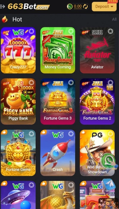 663bet game dashboard image