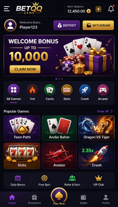 betqq.com game dashboard image