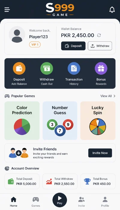 s999 game dashboard image