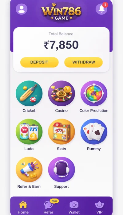 win786 game dashboard image