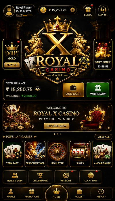 Royal X Casino Game Dishboard image