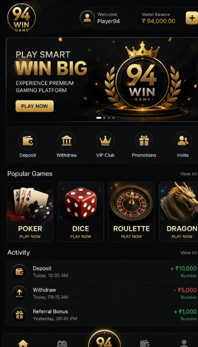 94win game dashboard image