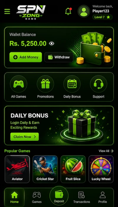 spn zong game dishboard image
